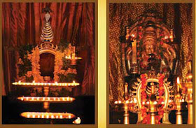 deities at thazhekkavu and melekkavu of chinakkathoor Devi Temple, palakkad