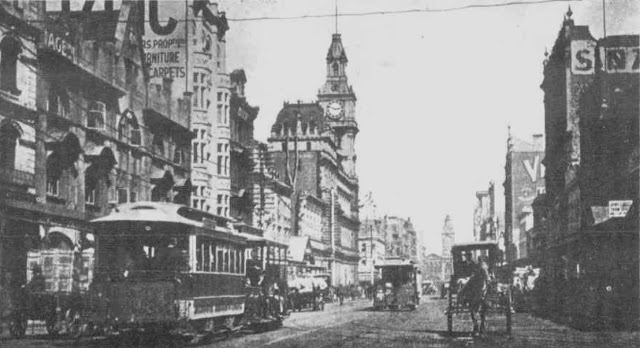 Elizabeth Street, Melbourne, 1917