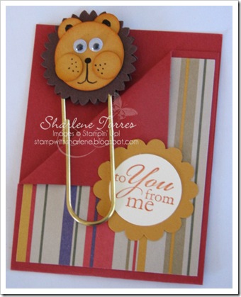 lion punch art jumbo paper clip bookmark