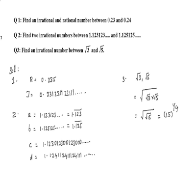 irrational numbers on the number line