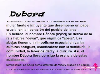 significado del nombre Debora