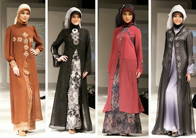 Model Gaun Pesta Muslim Sifon dan Taff Modern Terbaru