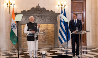 India and Greece Pledge to Upgrade Ties