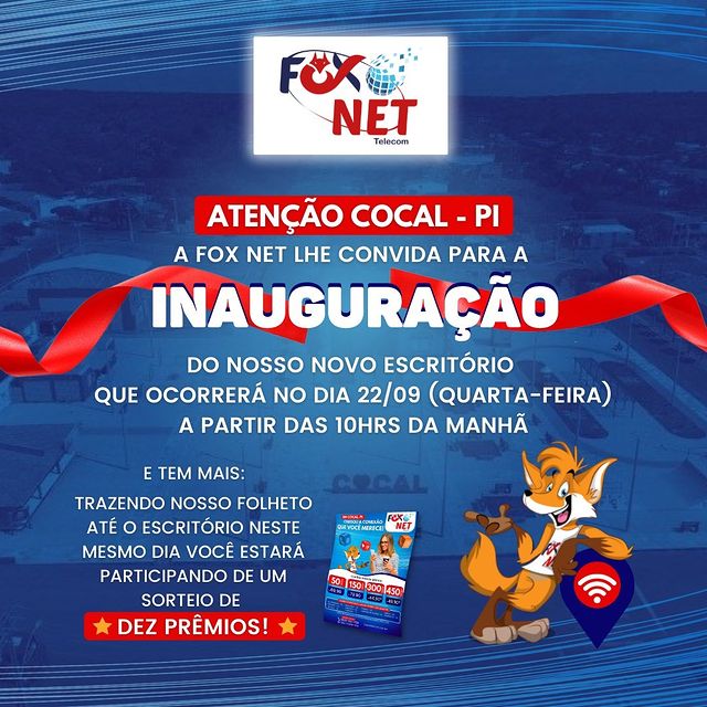 Fox Net Telecom chega em Cocal com super planos e ofertas incríveis 