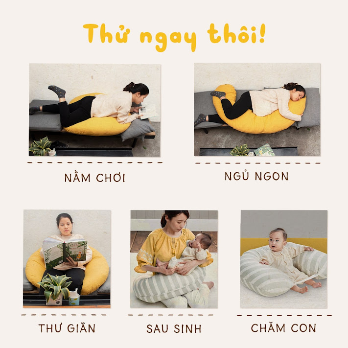 [A159] Gối bầu thông minh tiện lợi dành cho bà bầu - Gối bầu đậu khuyết chính hãng