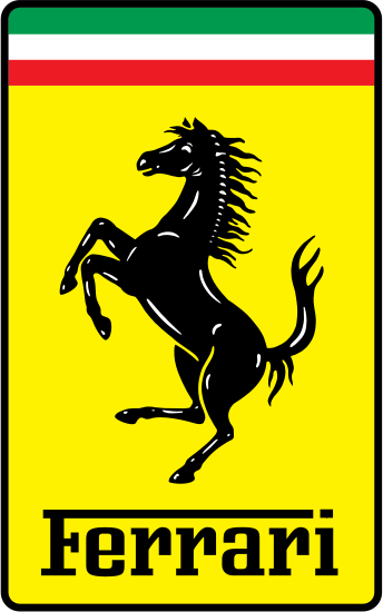 ferrari logo black. Ferrari S p A, the Italian car