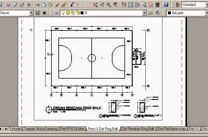 CONTOH RAB DAN GAMBAR PEMBANGUNAN LAPANGAN FUTSAL