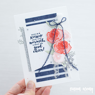 First Frost by Stampin' Up! - Christmas card with modern colour palette - Susan Wong