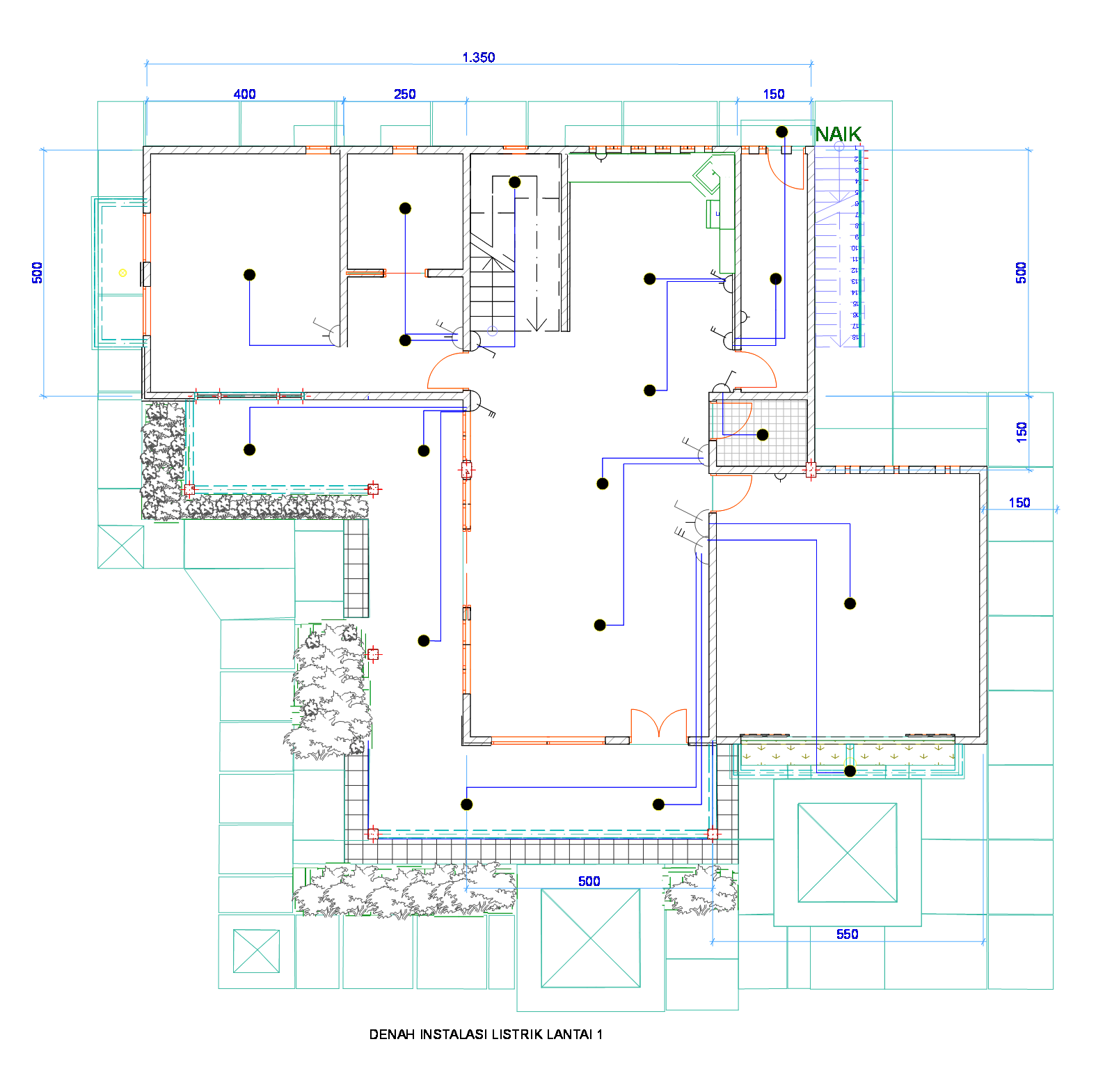 NEW GAMBAR DENAH RUMAH INSTALASI LISTRIK 