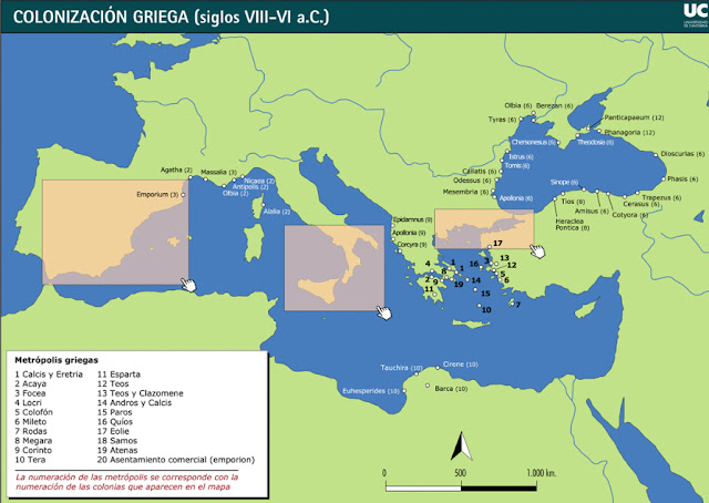 Las colonizaciones griegas