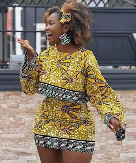 flirty mini Ankara skirt outfit