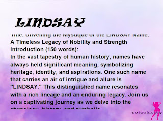 meaning of the name "LINDSAY"
