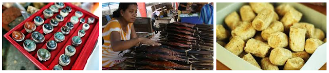 toko pusat oleh-oleh kuliner khas Ternate, anda dapat membeli Bagea Kenari, Halua Kenari, Manisan Pala, Sirup buah pala dan markisa, Abon Ikan Tuna, dll. Selain itu, wisatawan sering membeli batu permata yang dikenal dengan batu akik (batu Bacan dan batu Obi yang paling disukai)