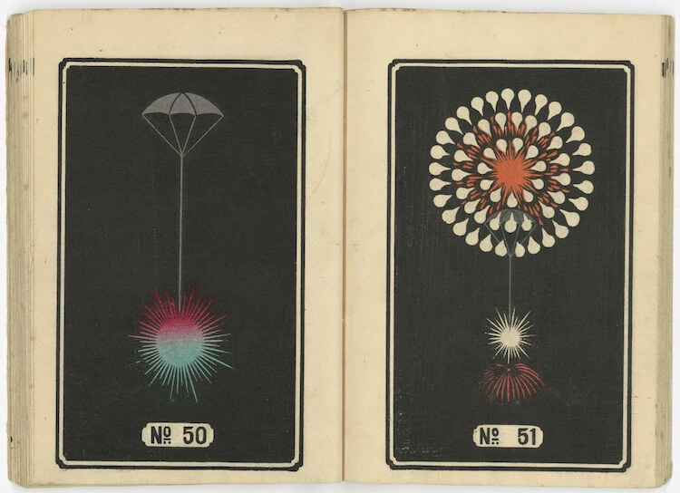 Hundreds Of Japanese Fireworks Illustrations From The 19th Century Are Now Available For Download