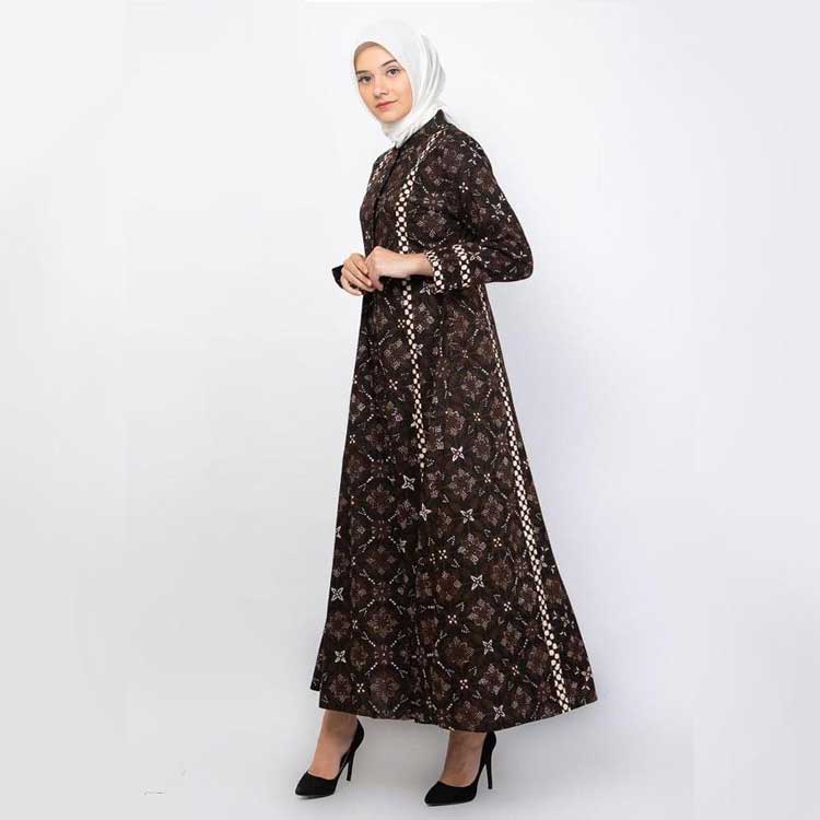 70 Model Gamis  Batik  Modern Kombinasi Terbaru 2021