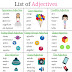 Great Charts to Learn Adjectives in English