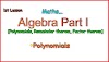 Algebra Part 1 I Polynomials 