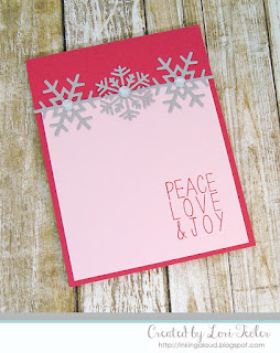 Peace Love & Joy card-designed by Lori Tecler/Inking Aloud-stamps from Reverse Confetti