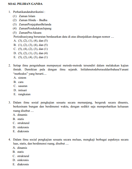 Soal Latihan UN dan USBN Sejarah Sekolah Menengan Atas Tahun SOAL LATIHAN UN DAN USBN SEJARAH Sekolah Menengan Atas TAHUN 2018/2019