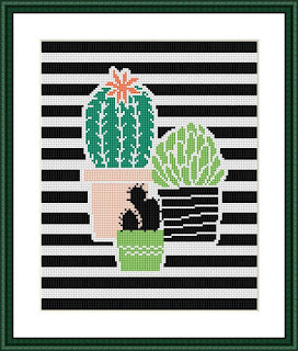 Cactus cross stitch pattern - Tango Stitch