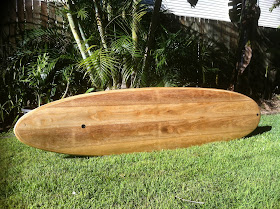 hollow wood surfboard