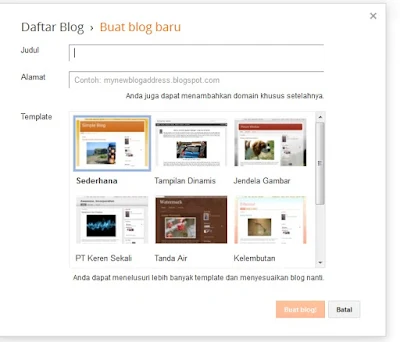 CARA SIMPLE MEMBUAT BLOG GRATIS 