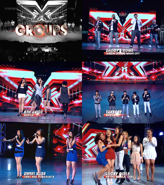 The X Factor Philippines Top 20 Groups - Daddy’s Home, 5th Avids, Take Off, Sweet Bliss, and Lucky Girls