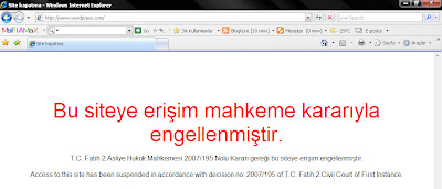 Wordpress.com'a erişim yasağı getiirldi.