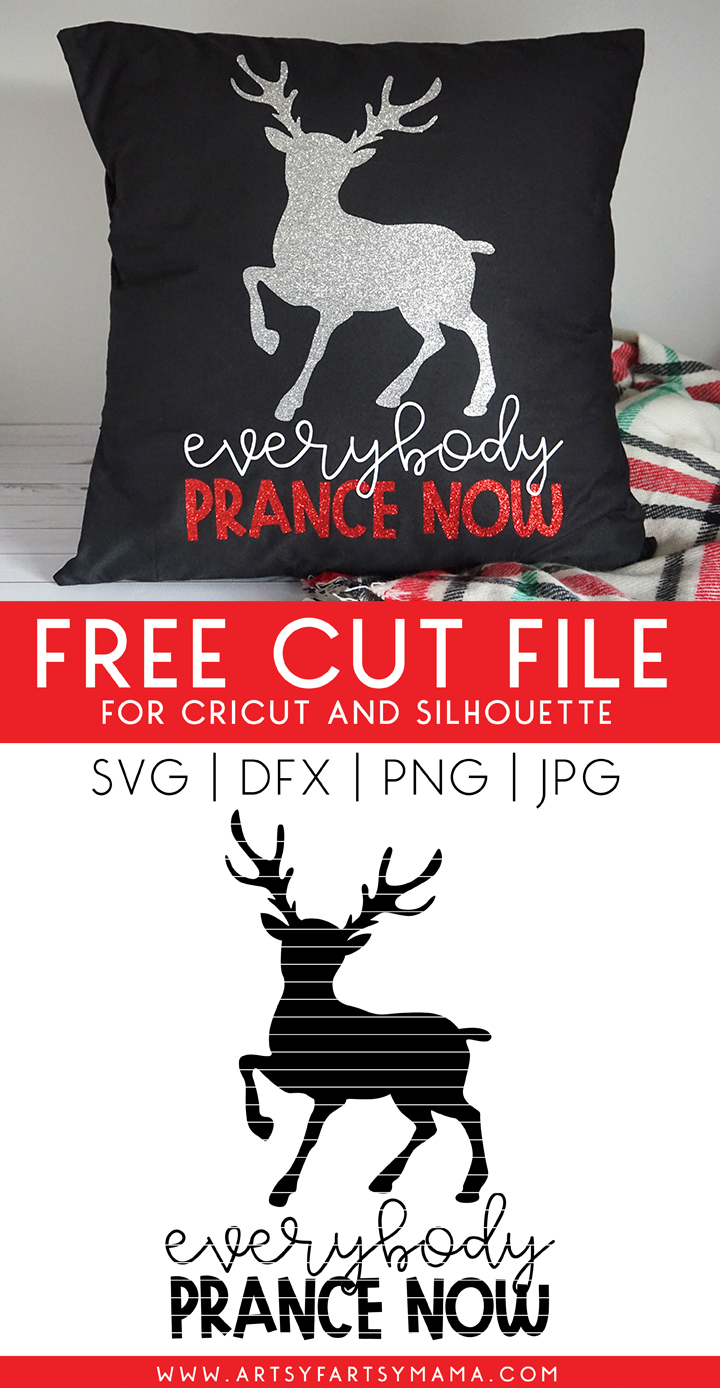 DIY Reindeer Prance Pillow with Free Cut File