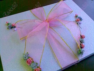 pink purple guest book 1