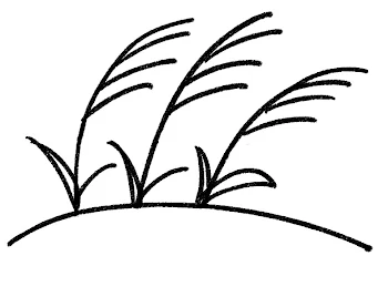 すすきのイラスト（十五夜） 白黒線画