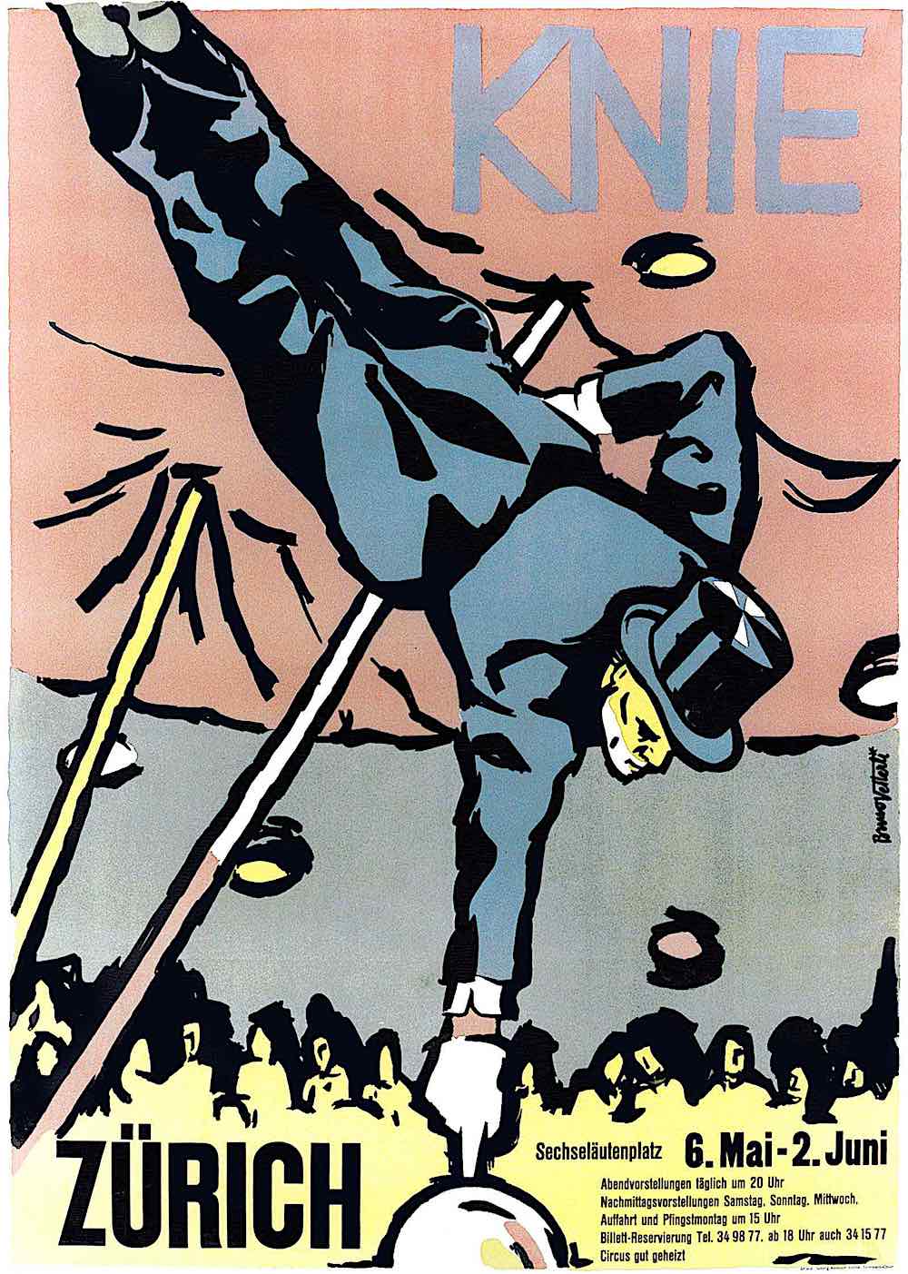 a Bruno Vetterli 1945 circus poster