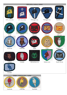 Insignias de patrulla. Patrol scout badges. Distintivo de patrulhas escoteiros. Ploegteken. Patrullmärke. Sippenabzeichen