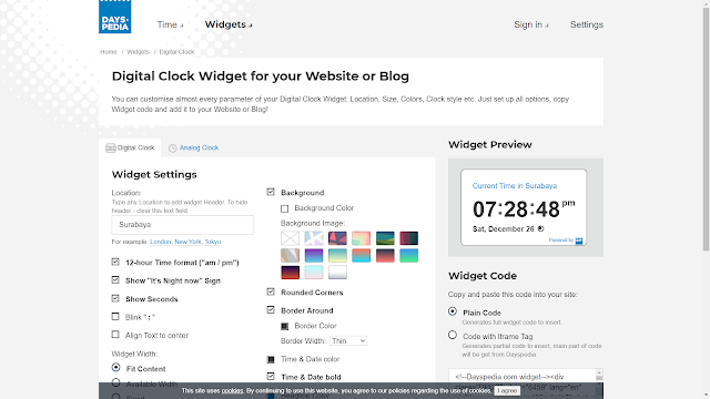 Time widget provider website recommendations, date widget,Time widget,website,blog,widget