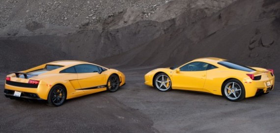 out Italian grudgefest between the 599 GTB and the Murcielago LP640