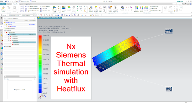 Thermal simulation with Heatflux in nx siemens