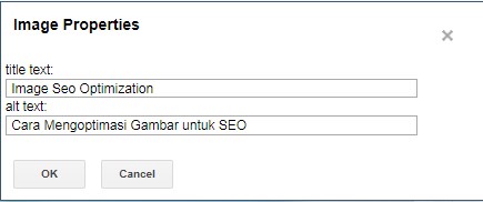 alt dan title menggunakan kata kunci yang di bidik