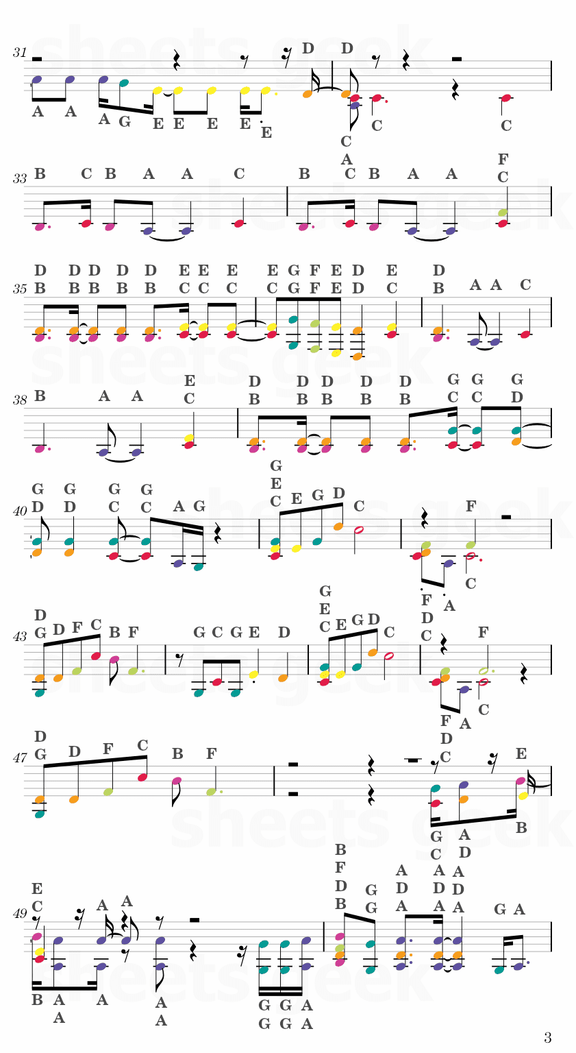 Still Monster - ENHYPEN Easy Sheet Music Free for piano, keyboard, flute, violin, sax, cello page 3