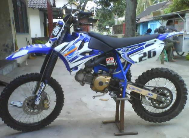 Foto gambar modifikasi motor bebek jadi trail dan cara Foto gambar modifikasi motor bebek jadi trail dan cara