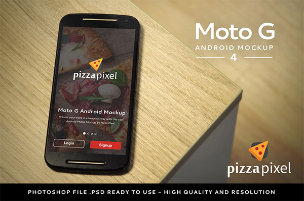 Smartphone & Tablet Mockup PSD Terbaru Gratis - Android Moto G Easy 4 PSD Mockup