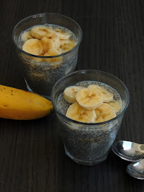 Banana Chia seeds pudding, Gluten Free chia seeds pudding