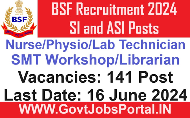 BSF Recruitment 2024: Apply Online for SI and ASI Positions - 141 Vacancies Available Nationwide