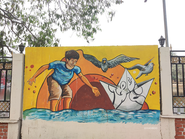 Street art wall @ Jorpukhuri , Uzanbazar, Guwahat