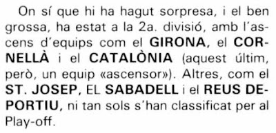 Campeonato de Catalunya de Ajedrez por equipos 1987/1988, recorte de prensa