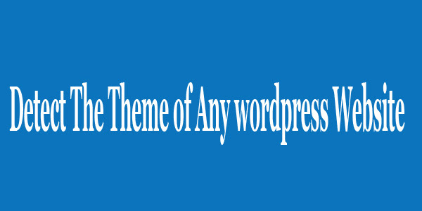 Detect wordpress Theme of a website using Theme Detectors