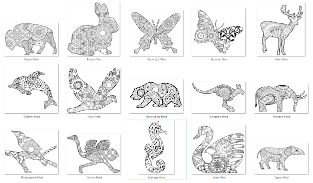  Pattern Fills For You To Use To Fill The Animal Designs In Various Way  To Create Your Own Style Of Coloring Pages And Coloring Books