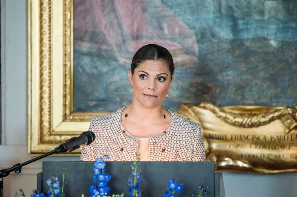 Crown Princess Victoria of Sweden opened a new exhibition on Queen Hedvig Eleonora at Gripsholm Castle