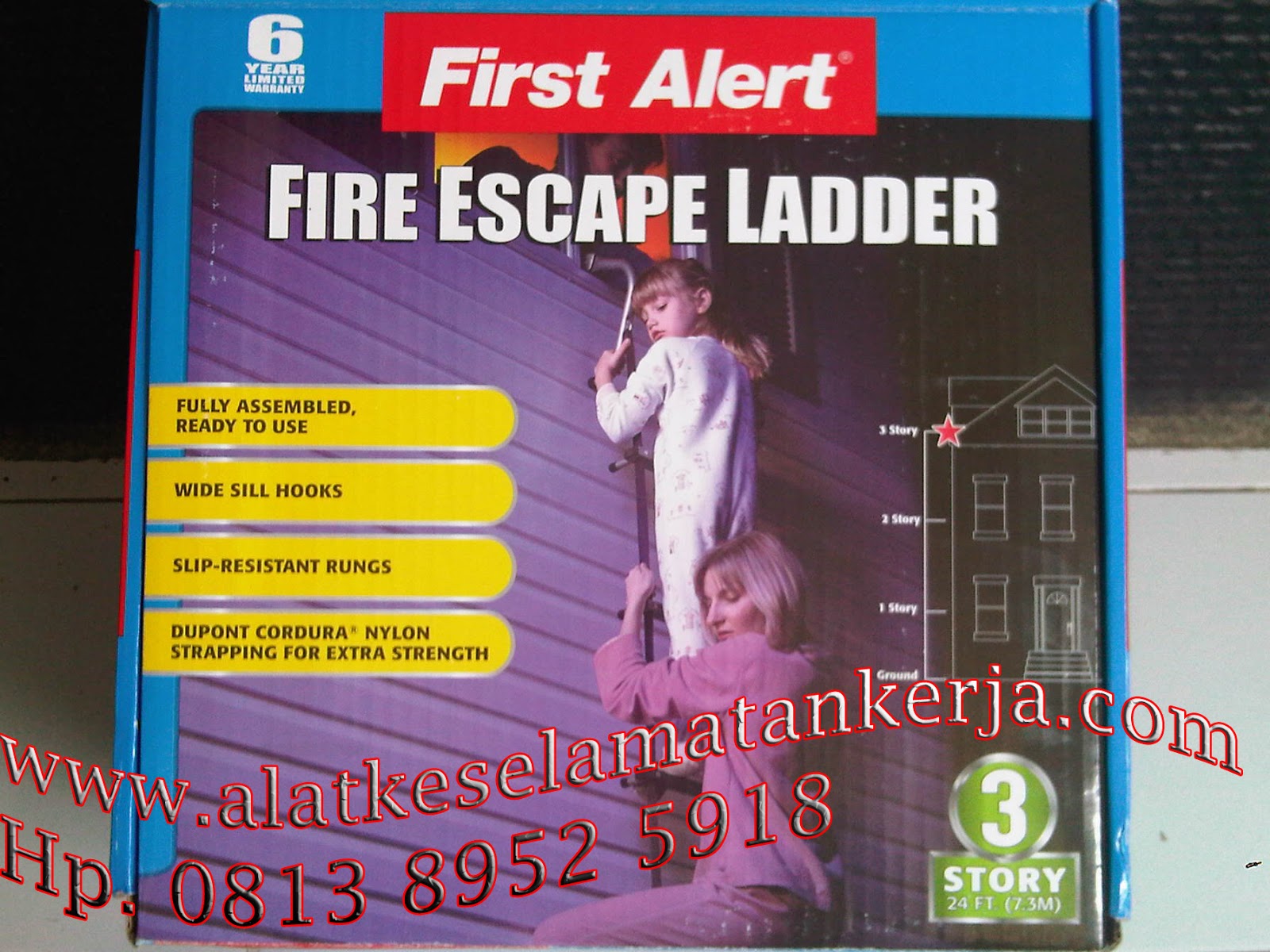  steel Fire Escape Ladder is easy to use FIRE  ESCAPE  LADDER | TANGGA DARURAT 3 LANTAI UNTUK GEDUNG