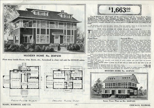 Daily Bungalow's 1916 catalog page of Sears Ivanhoe and No. 200