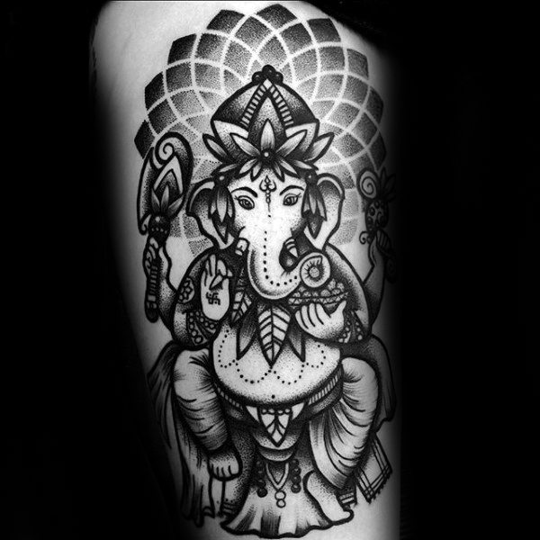 Tatuagem Ganesha: 60 ideias masculinas